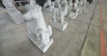 驻马店芝麻白雕刻 十二生肖 异形雕刻