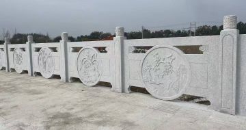 驻马店芝麻白河道栏杆 石材栏杆