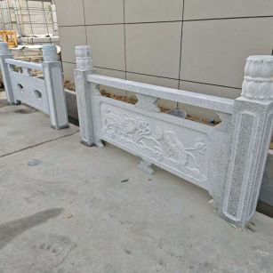 驻马店芝麻白河道栏杆 石材栏杆