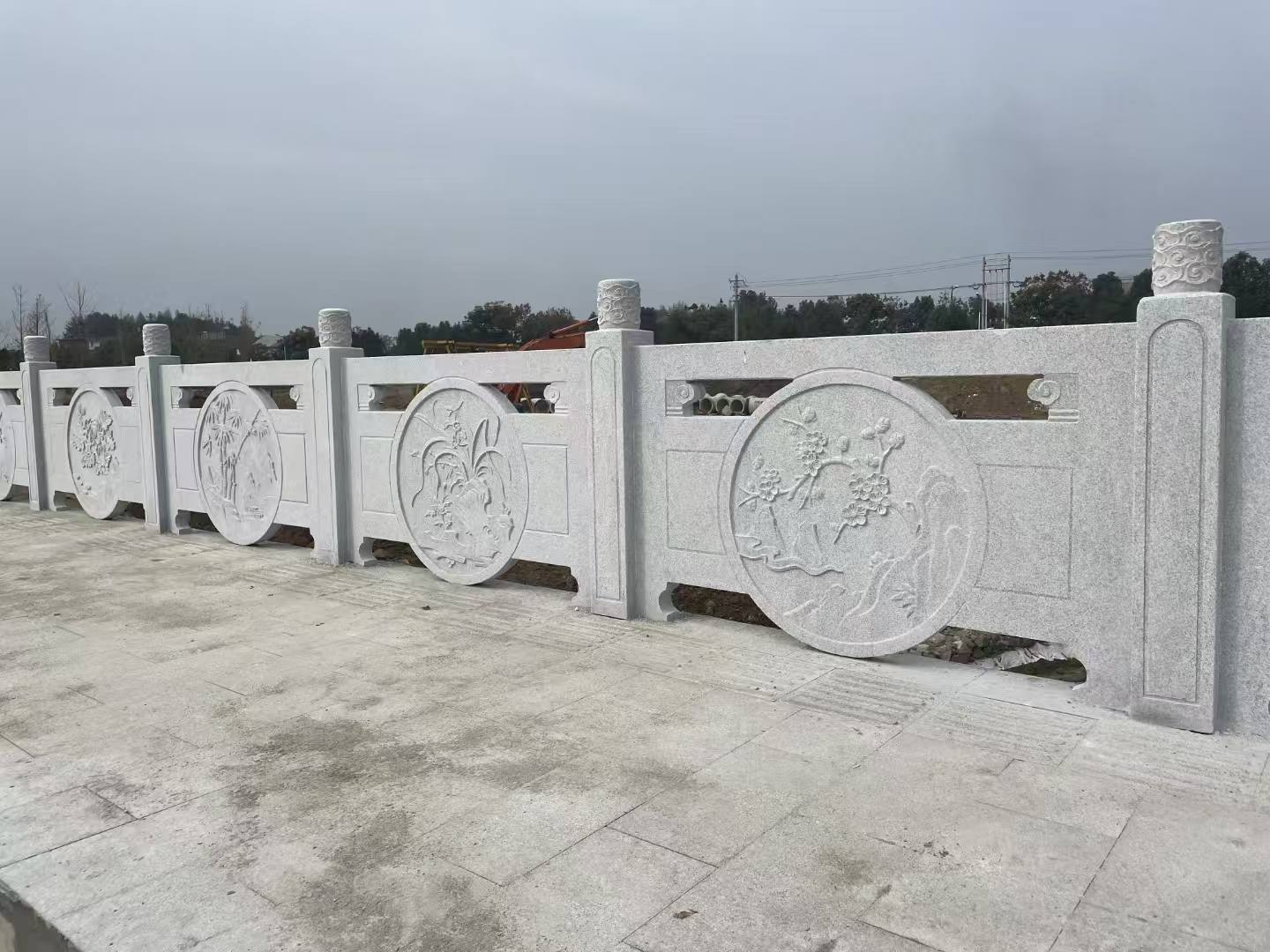 驻马店芝麻白河道栏杆 石材栏杆