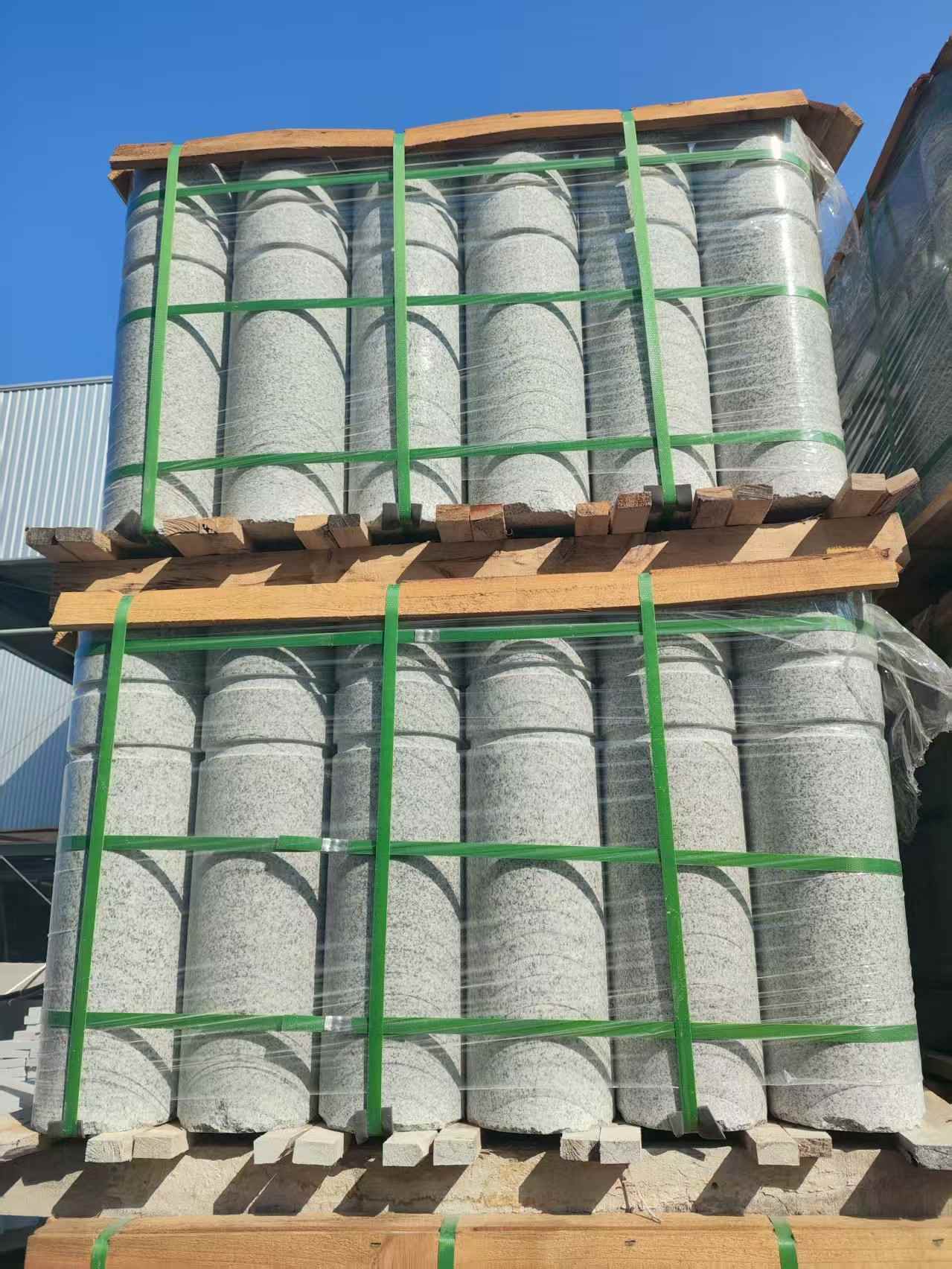 驻马店挡车柱芝麻白 挡车石