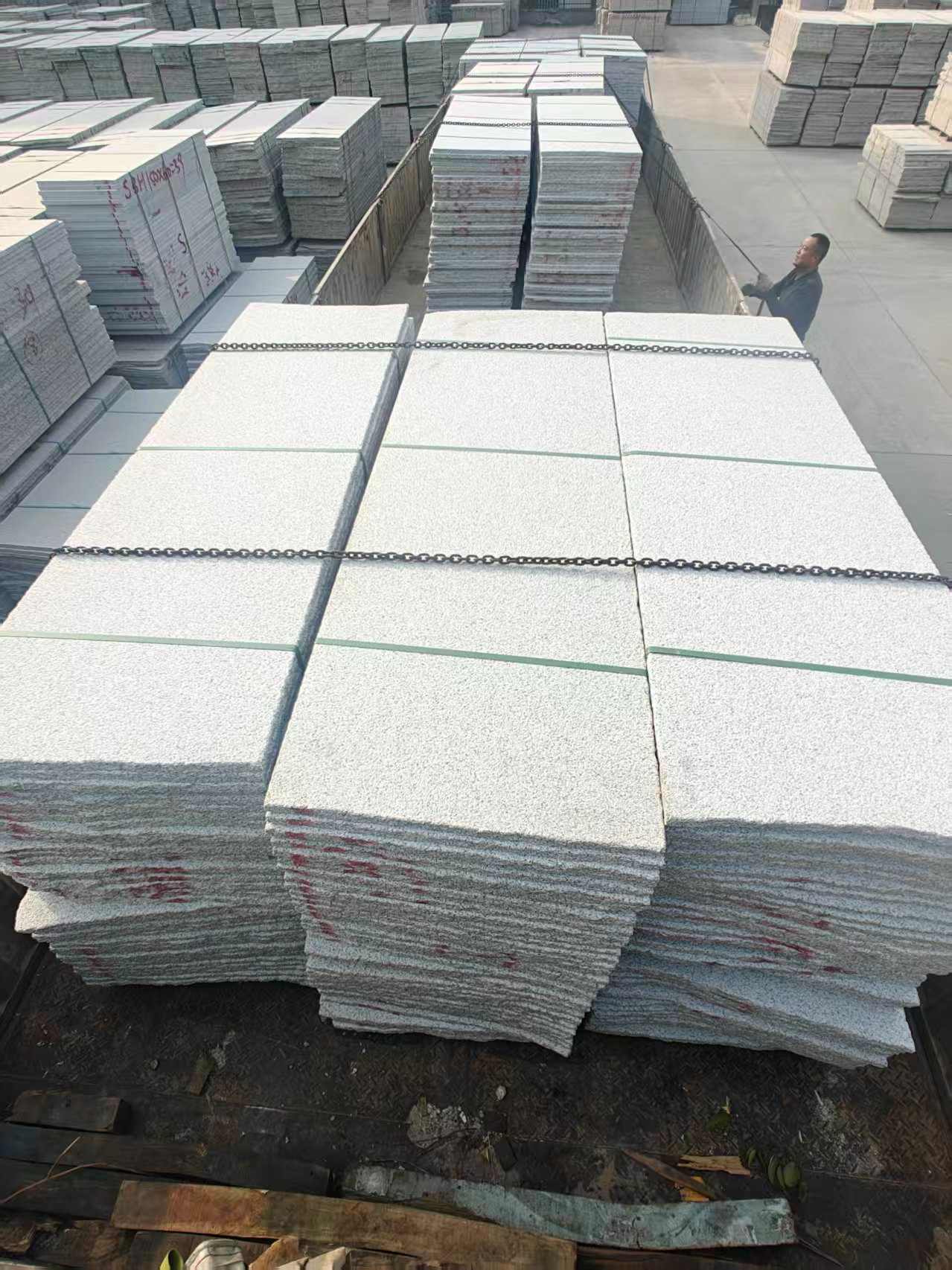 驻马店芝麻白毛板，石材毛板